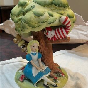 Alice in Wonderland Figurine with Tree and Characters